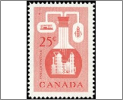 Mint Stamp Canada 1956 SC363 Chemical Industry 25 ¢ - Canadian cent Red**STOCK IMAGE**