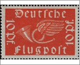 Mint Stamp German Reich  MI111a(SCC1) 10 German reichspfennig Red orange Flying Post Horn**STOCK IMAGE**
