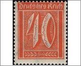Mint Stamp German Reich  MI182(SC166) 40 German reichspfennig Orange Numeral**STOCK IMAGE**