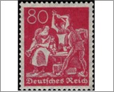 Mint Stamp German Reich  MI186(SC171) 80 German reichspfennig Dark pink red Smith**STOCK IMAGE**