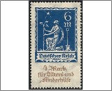 Mint Stamp German Reich 1922 MI233(SCB3) 6 +4 German reichsmark White blue Fund for the Old and for Children.**STOCK IMAGE**
