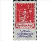 Mint Stamp German Reich 1922 MI234(SCB4) 12+8 German reichsmark Grey violet,Dark vermilion Fund for the Old and for Childr**STOCK IMAGE**