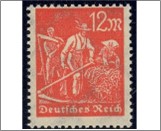 Mint Stamp German Reich  MI240(SC223) 2 German reichsmark Orange red Reaper**STOCK IMAGE**