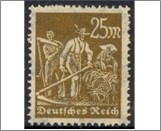Mint Stamp German Reich  MI242(SC225) 5 German reichsmark Dull ochre brown Reaper**STOCK IMAGE**