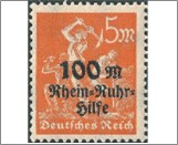 Mint Stamp German Reich 1923 MI258(SCB5) 5 +100 German reichsmark Dark orange Surcharge - Relief Fund for Sufferers**STOCK IMAGE**