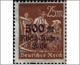 Mint Stamp German Reich 1923 MI259(SCB6) 5+500 German reichsmark Dull ochre brown Surcharge - Relief Fund for Sufferers**STOCK IMAGE**