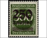 Mint Stamp German Reich 1923 MI293(SC257) 50T on 300m 250000 German reichsmark Blackish yellowish green Surcharge -**STOCK IMAGE**