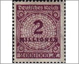 Mint Stamp German Reich 1923 MI315AWa(SC282) 2000000 German reichsmark Lilac Value in Millionen**STOCK IMAGE**
