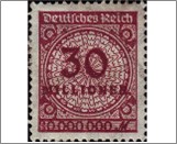 Mint Stamp German Reich 1923 MI320AW(SC288) 30000000 German reichsmark Dark carmine brown Value in Millionen**STOCK IMAGE**