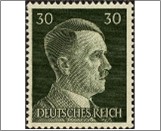 Mint Stamp German Reich 1941 MI794(SC519) 30 German reichspfennig Blackish green olive Adolf Hitler, Chancellor**STOCK IMAGE**