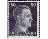 Mint Stamp German Reich 1941 MI798a(SC523) 80 German reichspfennig Black blue,Black grey blue Adolf Hitler, Chancellor**STOCK IMAGE**