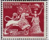 Mint Stamp German Reich 1942 MI816(SCB206) 6 +4 German reichspfennig Dark carmine red Nuremberg wedding cup and Aquamanile**STOCK IMAGE**