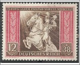 Mint Stamp German Reich 1942 MI822(SCB211) 12+38 German reichspfennig Bright red carmine,Siena Riding postillion**STOCK IMAGE**