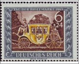 Mint Stamp German Reich 1943 MI828(SCB215) 6 +24 German reichspfennig Multicolor Old Stagecoach**STOCK IMAGE**