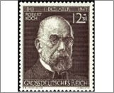 Mint Stamp German Reich 1944 MI864(SCB251) 12+38 German reichspfennig Black brown Dr. Robert Koch, Physician and Bacteriolog**STOCK IMAGE**