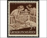 Mint Stamp German Reich 1944 MI869(SCB253) 3 +2 German reichspfennig Blackish reddish brown Infant in Crib**STOCK IMAGE**