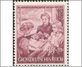 Mint Stamp German Reich 1944 MI872(SCB256) 5+10 German reichspfennig Dark brown carmine Mothers at Convalescent Home**STOCK IMAGE**