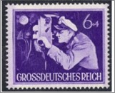 Mint Stamp German Reich 1944 MI876y(SCB260) 6 +4 German reichspfennig Blackish bluish violet Submarine commander on the perisco**STOCK IMAGE**