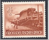 Mint Stamp German Reich 1944 MI883y(SCB267) 4+10 German reichspfennig Blackish brown orange Railway gun**STOCK IMAGE**
