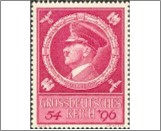 Mint Stamp German Reich 1944 MI887(SCB271) 54+96 German reichspfennig Magenta Adolf Hitler, Chancellor**STOCK IMAGE**