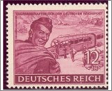 Mint Stamp German Reich  MI890(SCB274) 2+18 German reichspfennig Dark magenta Field post office clerk**STOCK IMAGE**