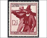 Mint Stamp German Reich 1944 MI898(SCB279) 12+8 German reichspfennig Blackish brownish red Tyrolean marksman with crossbow,**STOCK IMAGE**