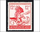 Mint Stamp German Reich 1944 MI906(SCB289) 2+8 German reichspfennig Dark pink red Eagle fighting with snakes**STOCK IMAGE**