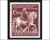 Mint Stamp German Reich 1945 MI907(SCB290) 6 +14 German reichspfennig Blackish brown purple Count Anton GÃ¼nther of Oldenburg**STOCK IMAGE**