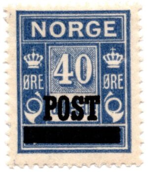 Mint Stamp Norway 1929 NK168b(SC141) Postage due - surcharged 40 Øre Dull blue**STOCK IMAGE**