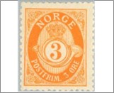 Used Stamp Norway 1898 NK75X(SC49) Posthorn Antiqua Knudsen 3 Øre Orange**STOCK IMAGE**