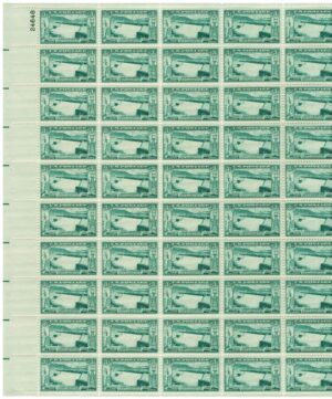 Mint Sheet USA 1952 SC1009SH Spillway, Grand Coulee Dam Blue green 3 Cent 1952 Full Sheet**STOCK IMAGE**