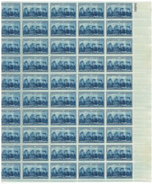 Mint Sheet USA 1952 SC1013SH Women of the Marine Corps, Army, Navy, and Air Force Dark blue 3 Cent 1952 Full Sheet**STOCK IMAGE**