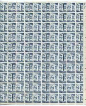 Mint Sheet USA 1959 SC1034SH Bunker Hill Monument (1843), Boston, Massachusetts Grey blue 2 Cent 1959 Full Sheet**STOCK IMAGE**