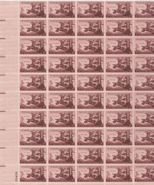 Mint Sheet USA 1956 SC1077SH Wild Turkey (Meleagris gallopavo) Rose lake 3 Cent 1956 Full Sheet**STOCK IMAGE**