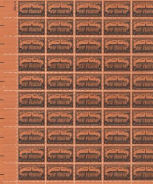 Mint Sheet USA 1956 SC1083SH Nassau Hall, Princeton, NJ Black 3 Cent 1956 Full Sheet**STOCK IMAGE**