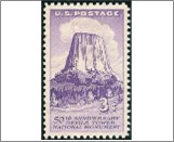 Mint Stamp USA 1956 SC1084 Devils Tower Violet 3 Cent 1956**STOCK IMAGE**