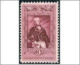 Mint Stamp USA 1957 SC1097 Marquis de Lafayette (1757-1834) Rose lake 3 Cent 1957**STOCK IMAGE**