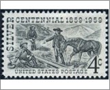 Mint Stamp USA 1959 SC1130 Henry Comstock at Mount Davidson Site, Horse Black 4 Cent 1959**STOCK IMAGE**