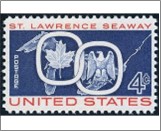 Mint Stamp USA 1959 SC1131 Opening of St Lawrence Seaway Red,Dark blue 4 Cent 1959**STOCK IMAGE**