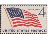Mint Stamp USA 1959 SC1132 U.S. Flag, 1959 Multicolor 4 Cent 1959**STOCK IMAGE**