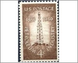 Mint Stamp USA 1959 SC1134 Oil Derrick Brown 4 Cent 1959**STOCK IMAGE**