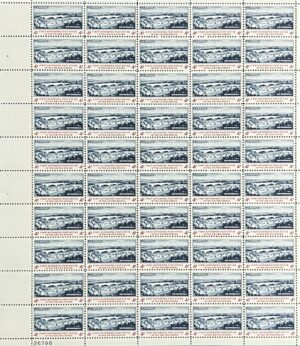 Mint Sheet USA 1960 SC1164SH Architect's Sketch of New Post Office, Providence 4 Cent Full Sheet**STOCK IMAGE**