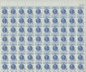 Mint Sheet USA 1960 SC1165SH Baron Gustaf Mannerheim (1867-1951) Blue 4 Cent 1960 Full Sheet**STOCK IMAGE**