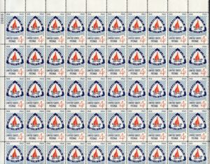 Mint Sheet USA 1960 SC1167SH Camp Fire Girls Emblem Red,Deep blue 4 Cent 1960 Full Sheet**STOCK IMAGE**