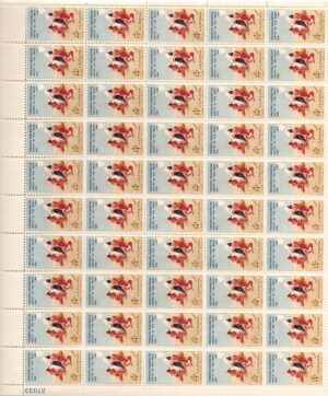 Mint Sheet USA 1961 SC1187SH "The Smoke Signal" by Frederic Remington Multicolor 4 Cent 1961**STOCK IMAGE**