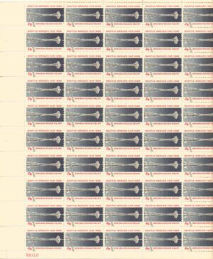 Mint Sheet USA 1962 SC1196SH Space Needle and Monorail Red,Dark blue 4 Cent 1962 Full Sheet**STOCK IMAGE**