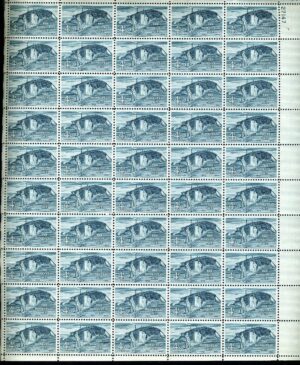 Mint Sheet USA 1962 SC1198SH The Homestead Act Slate blue 4 Cent 1962 Full Sheet**STOCK IMAGE**
