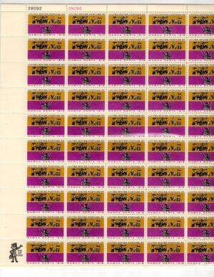 Mint Sheet USA 1965 SC1265SH Procession of Barons and King John's Crown Multicolor 5 Cent 1965 Full Sheet**STOCK IMAGE**