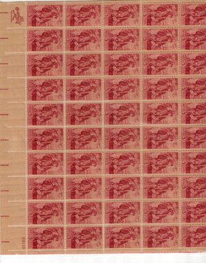 Mint Sheet USA 1965 SC1268SH Dante Alighieri (1265-1321) in a 16th Century Painting Maroon 5 Cent 1965 Full Sheet**STOCK IMAGE**