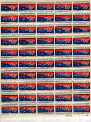 Mint Sheet USA 1966 SC1306SH Migratory Birds over Canada-US Border Multicolor 5 Cent 1966 Full Sheet**STOCK IMAGE**